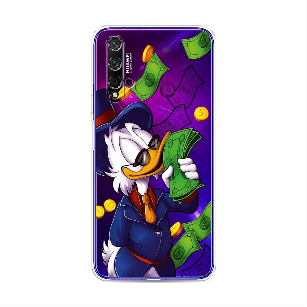 

Чехол на Huawei Nova 5T/Honor 20 "Scrooge McDuck with Money", Синий;зеленый;белый, 610550-6