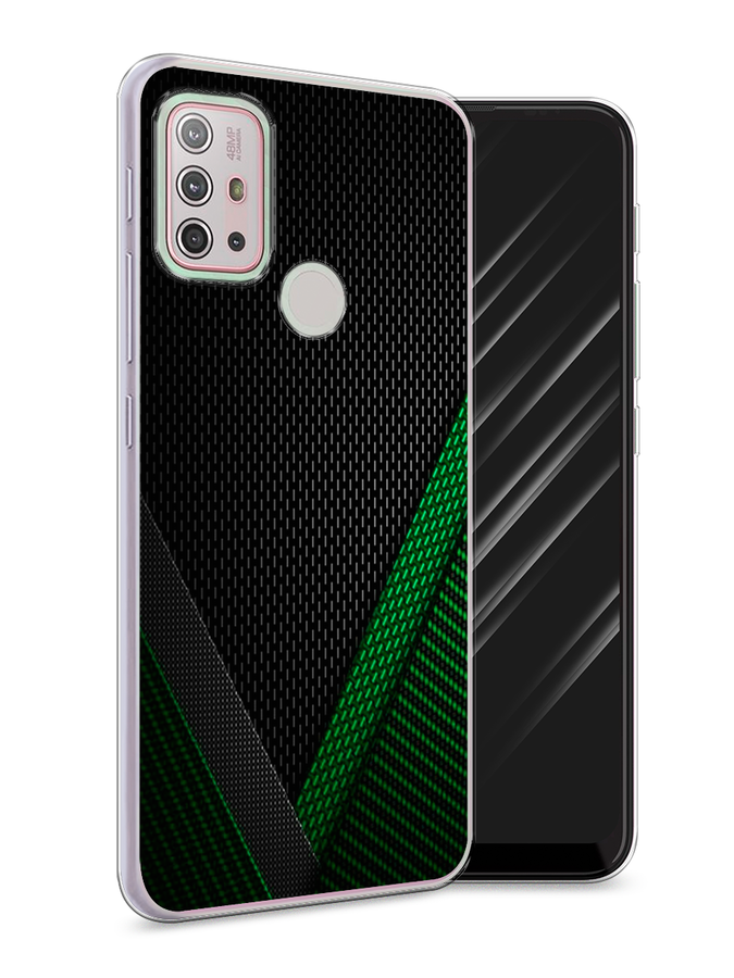 

Чехол Awog на Lenovo K13 Note/Motorola Moto G10/G20/G30 "Зеленый карбон", Разноцветный, 242150-3
