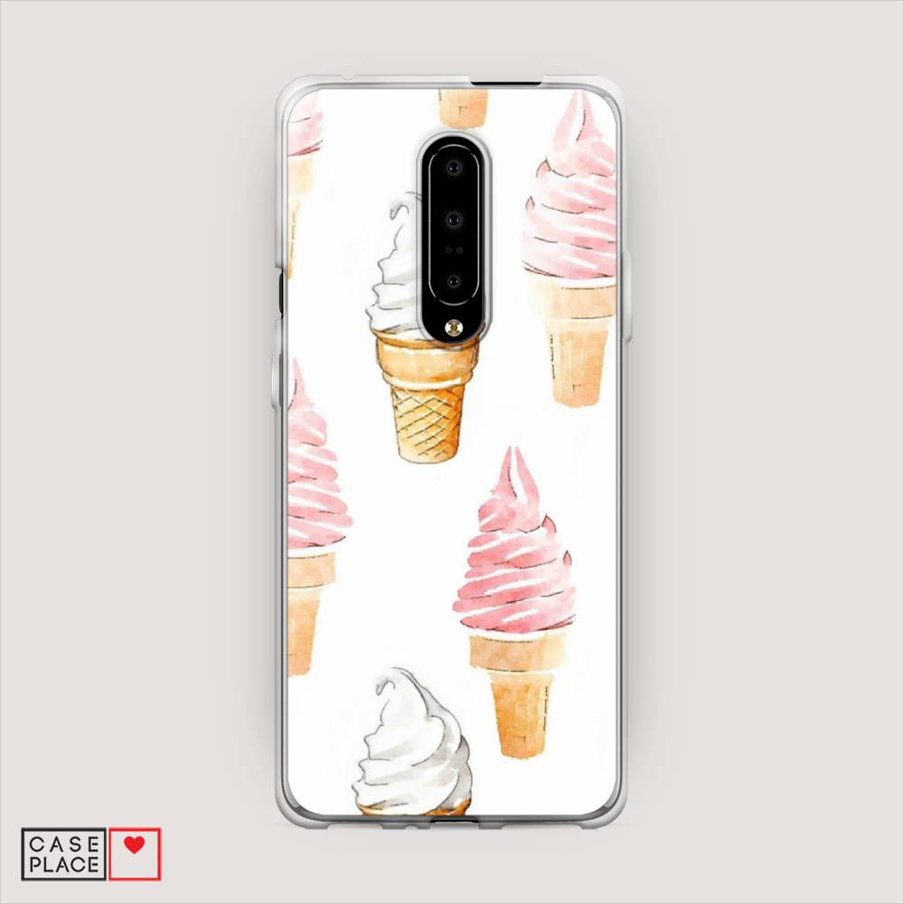 

Чехол Awog на OnePlus 7 Pro / ВанПлас 7 Pro "Нарисованное мороженое", Белый;розовый, 150850-10