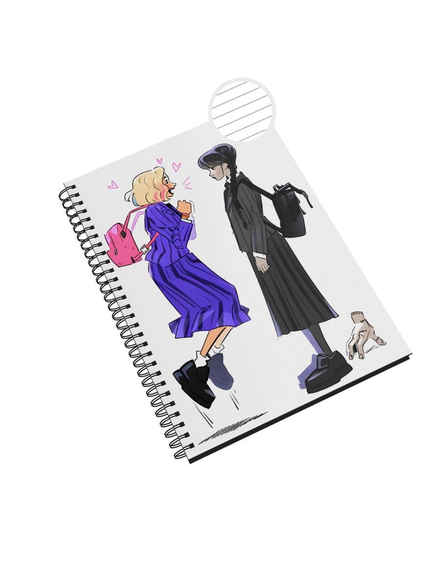 

Блокнот Каждому Своё "Wednesday/Уэнсдей" NP-SRWN29-A4/3 A4 48л в линейку, NP-SRWN29-A4/3