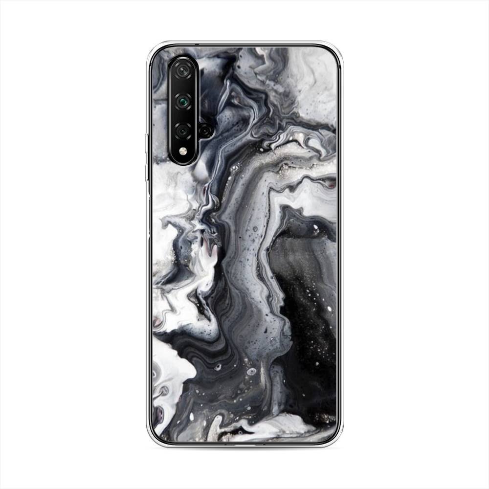 фото Чехол awog "бело-черные сложные полосы" для honor 20