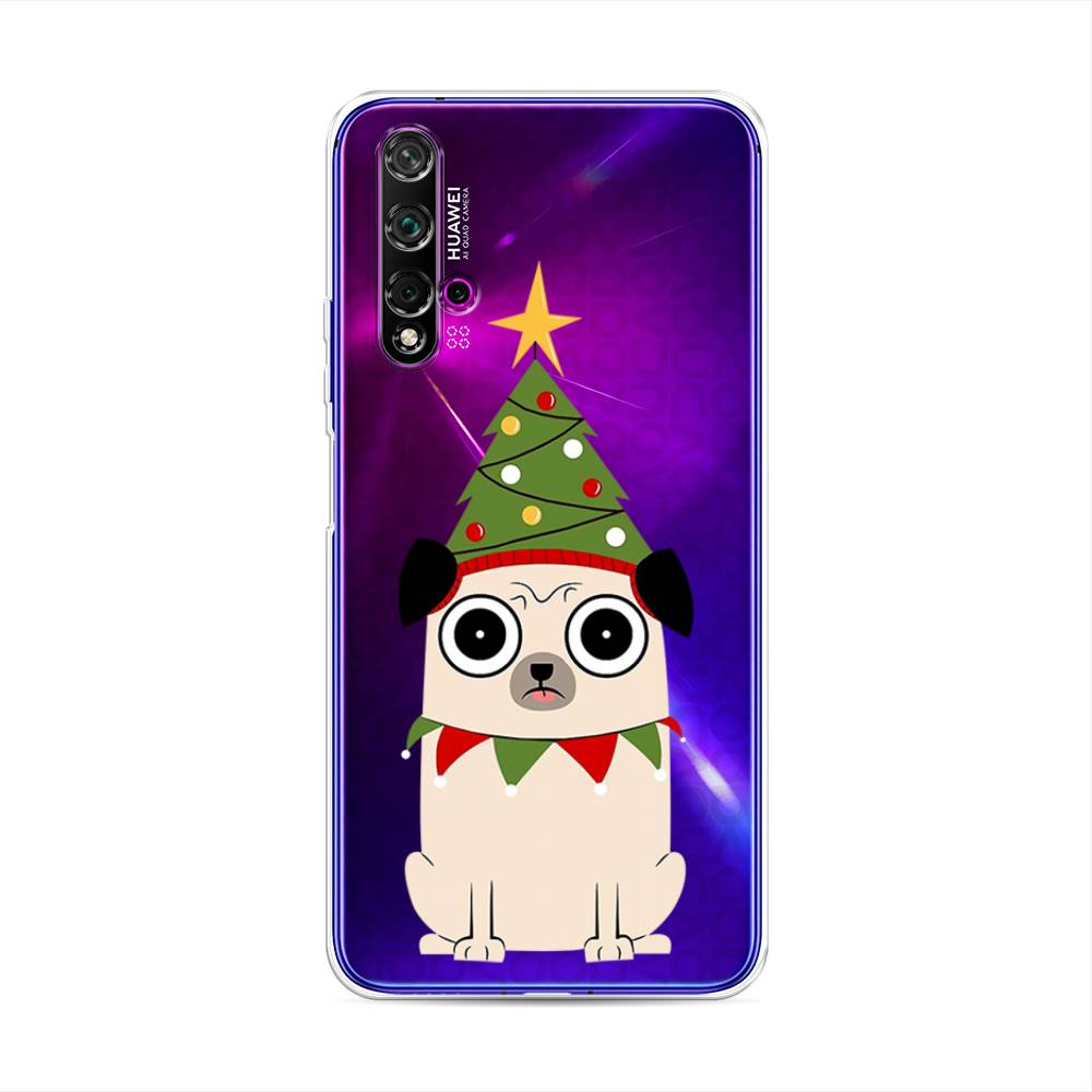 

Чехол для Huawei Nova 5T/Honor 20 "Собачка с ёлочкой", Бежевый;красный;зеленый, 610550-1