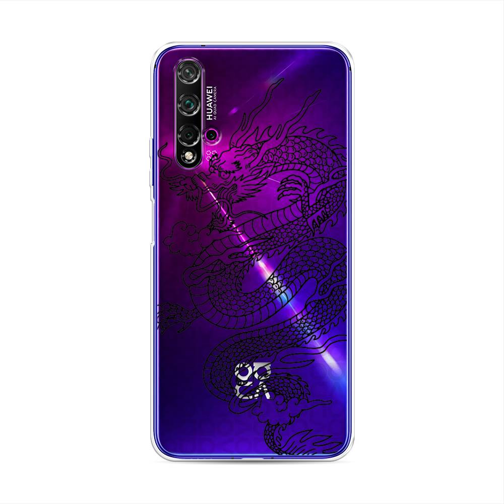 

Чехол на Huawei Nova 5T "Большой китайский дракон", Черный;серый, 610550-1
