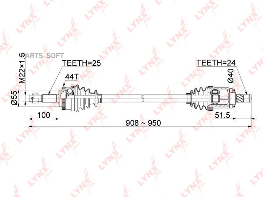 

Привод В Сборе Прав.Nissan Almera(N16) 1.5 02-06 LYNXauto арт. CD-1098A