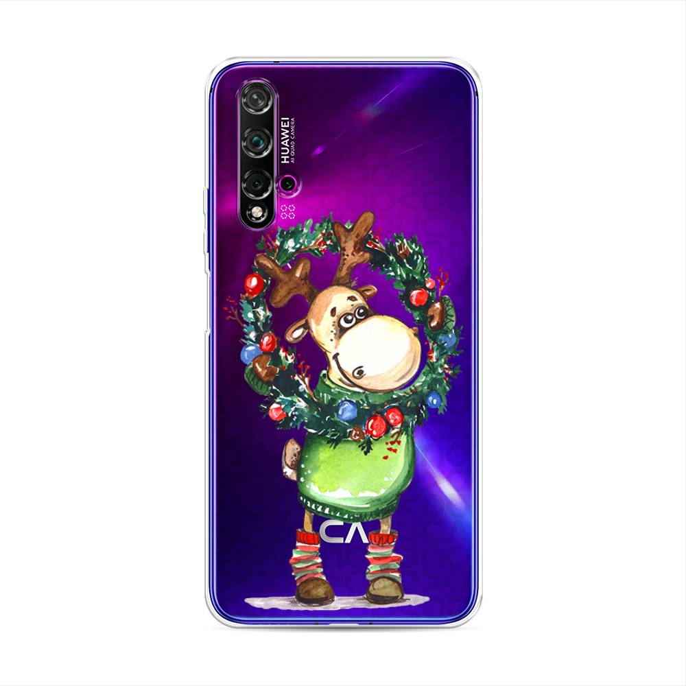 

Чехол для Huawei Nova 5T/Honor 20 "Олень с новогодним венком", 610550-4