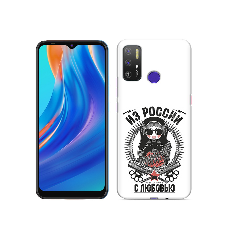 

Чехол MyPads Tocco для Tecno Spark 5 Air Из России с любовью, Прозрачный, Tocco