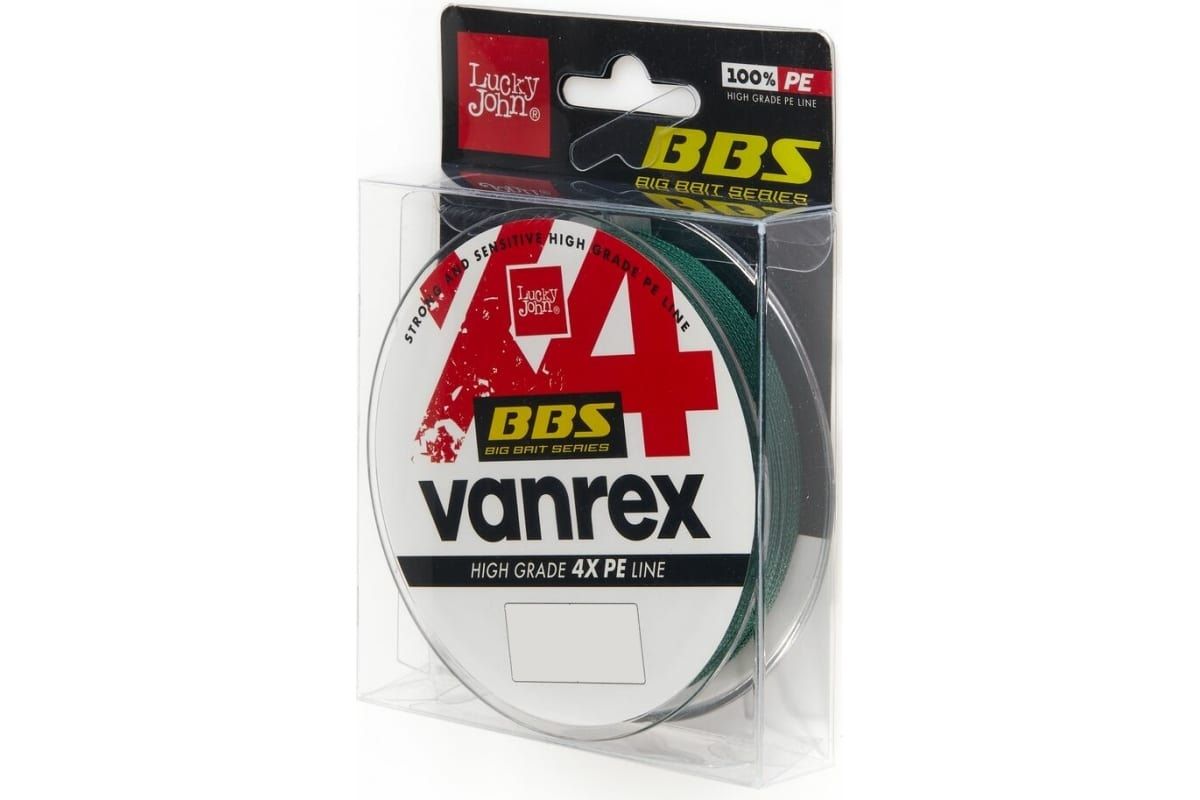 

Леска плетеная (шнур) LUCKY JOHN VANREX BBS х4 BRAID MOSS GREEN (LJ4114-028 (125 м 0,28мм), Зеленый