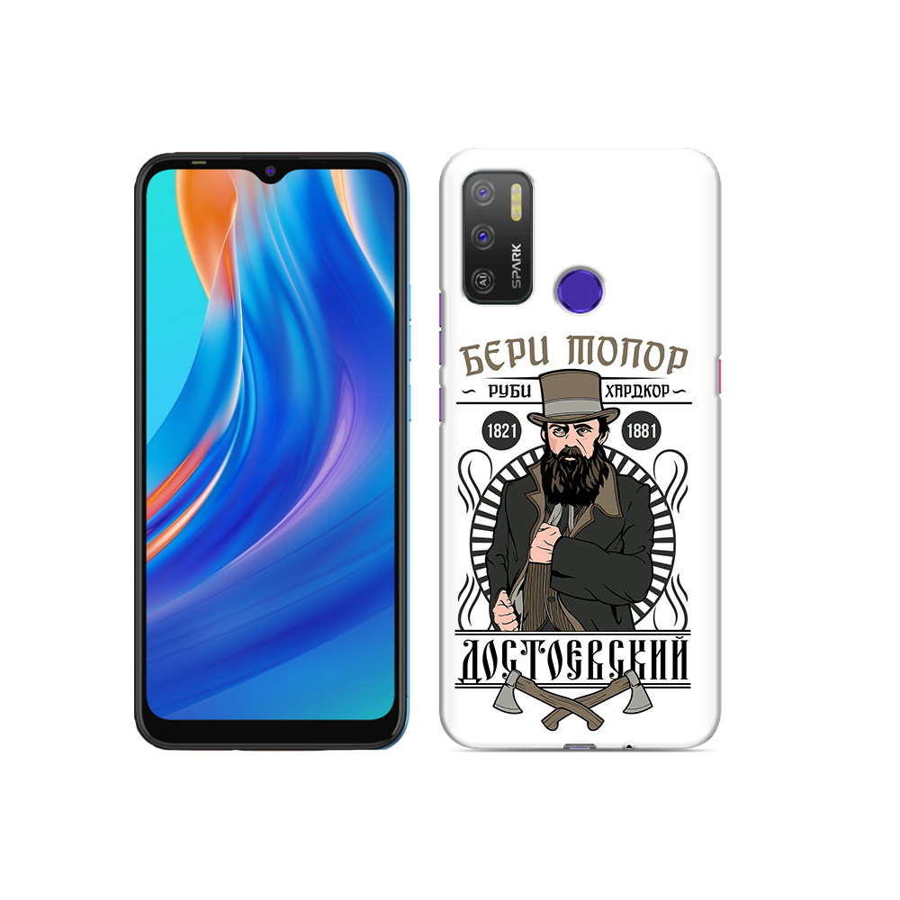 

Чехол MyPads Tocco для Tecno Spark 5 Air Достоевский, Прозрачный, Tocco