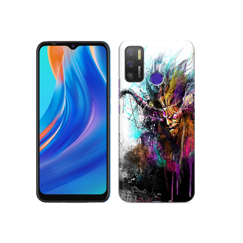 

Чехол MyPads Tocco для Tecno Spark 5 Air яркий дьявол, Прозрачный, Tocco