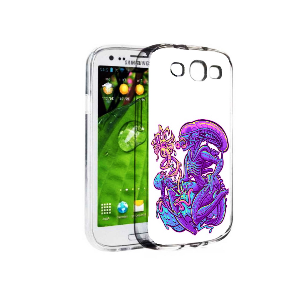 

Чехол MyPads Tocco для Samsung Galaxy S3 чужой фиолетовый цвет (PT123108.507.693), Прозрачный, Tocco
