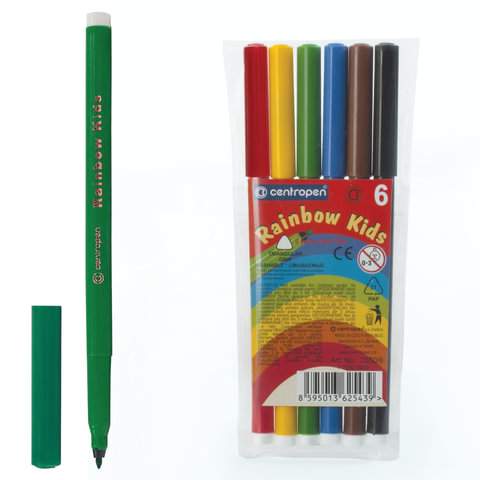 

Набор фломастеров Centropen "Rainbow Kids", арт. 151183, 6 цв х 5 упак.