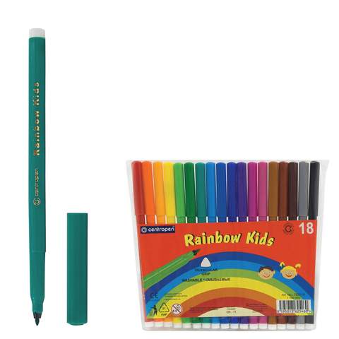 

Набор фломастеров Centropen "Rainbow Kids", арт. 151181, 18 цв х 3 упак.