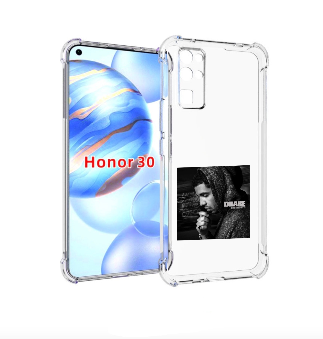 

Чехол бампер MyPads Drake - The Motto для Honor 30 (BMH-AN10) пр, Прозрачный, Tocco