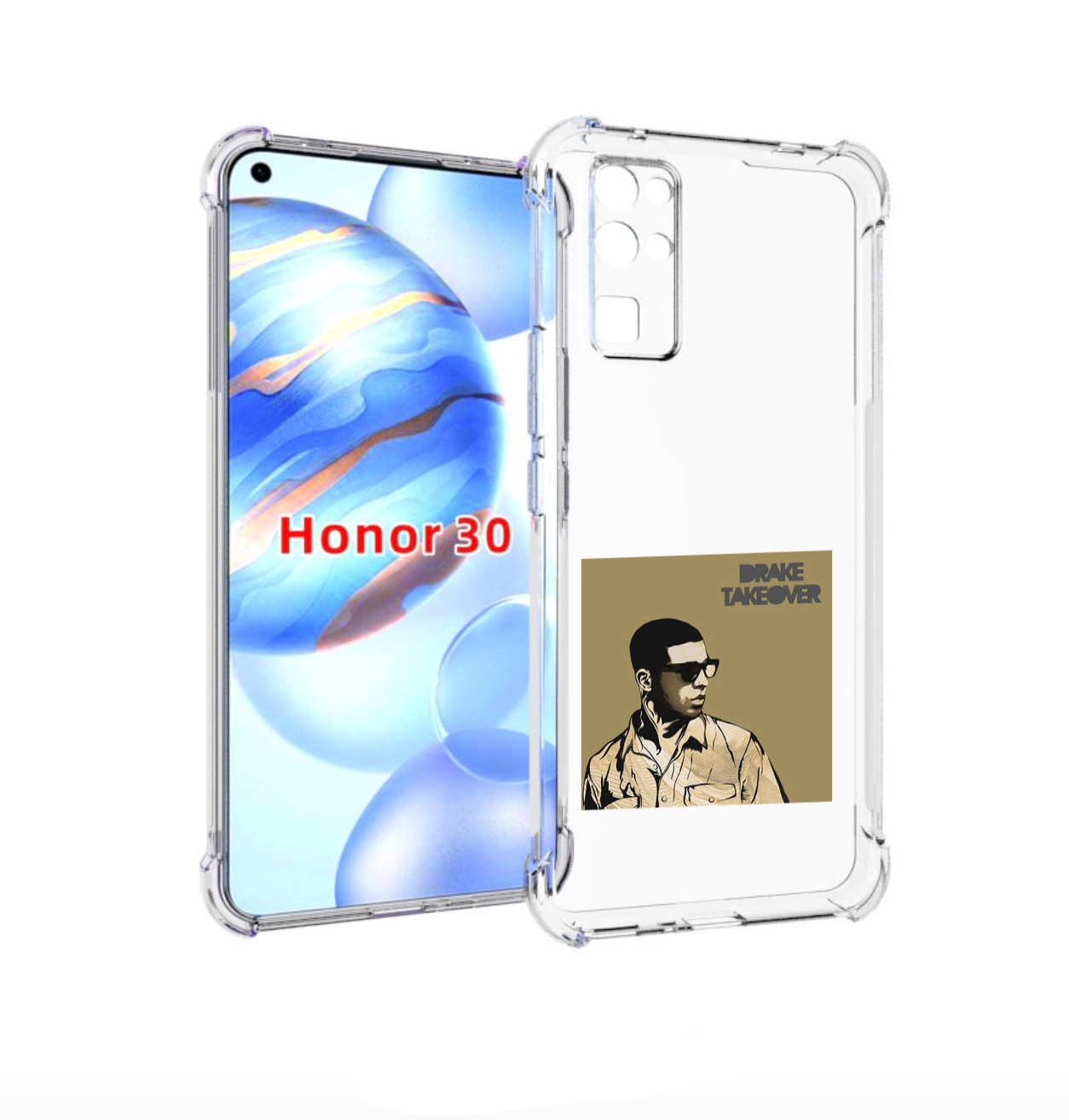 

Чехол бампер MyPads Drake - Takeover для Honor 30 (BMH-AN10) про, Прозрачный, Tocco