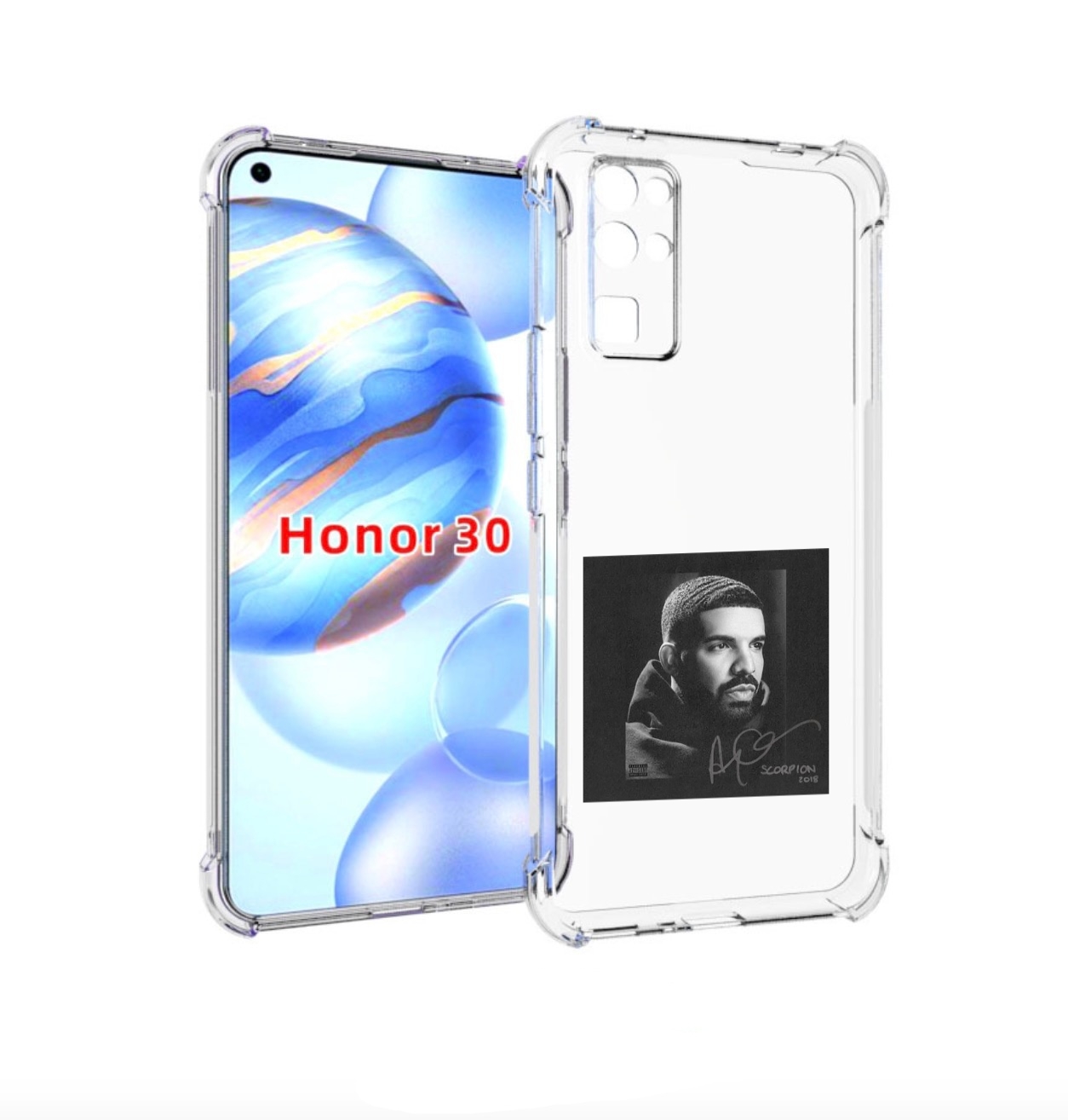 

Чехол бампер MyPads Drake - Scorpion для Honor 30 (BMH-AN10) про, Прозрачный, Tocco