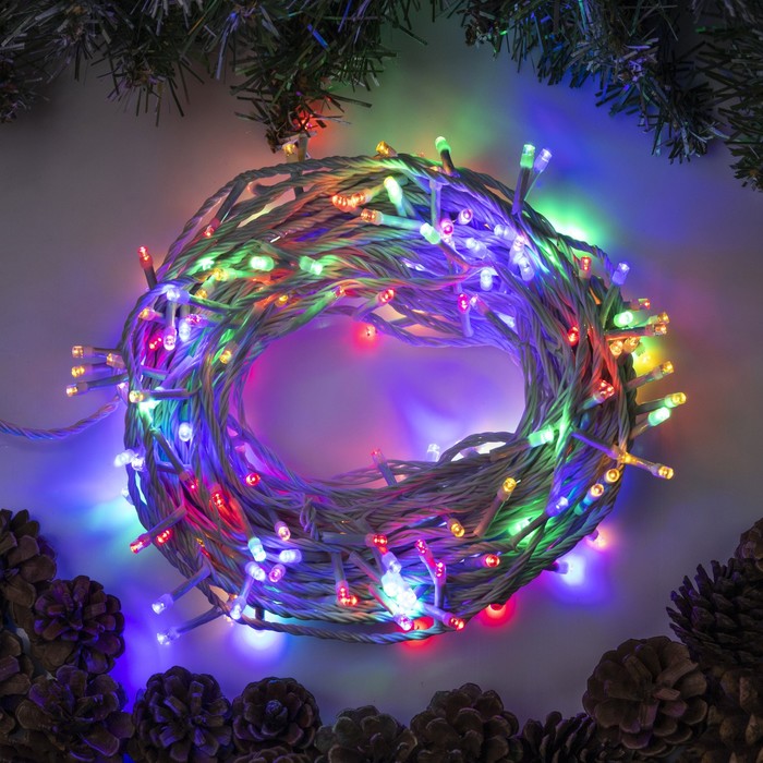

Световая гирлянда новогодняя Luazon Lighting Нить 3556819 20 м разноцветный/RGB, Нить
