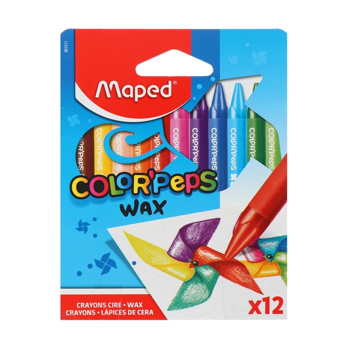 фото Maped мелки восковые 12 цветов, maped color peps wax