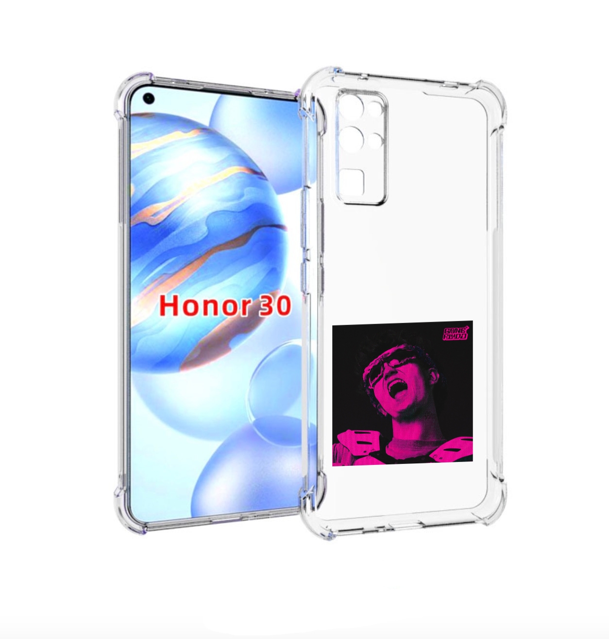 

Чехол бампер MyPads Digital Fantazy GONE для Honor 30 (BMH-AN10), Прозрачный, Tocco