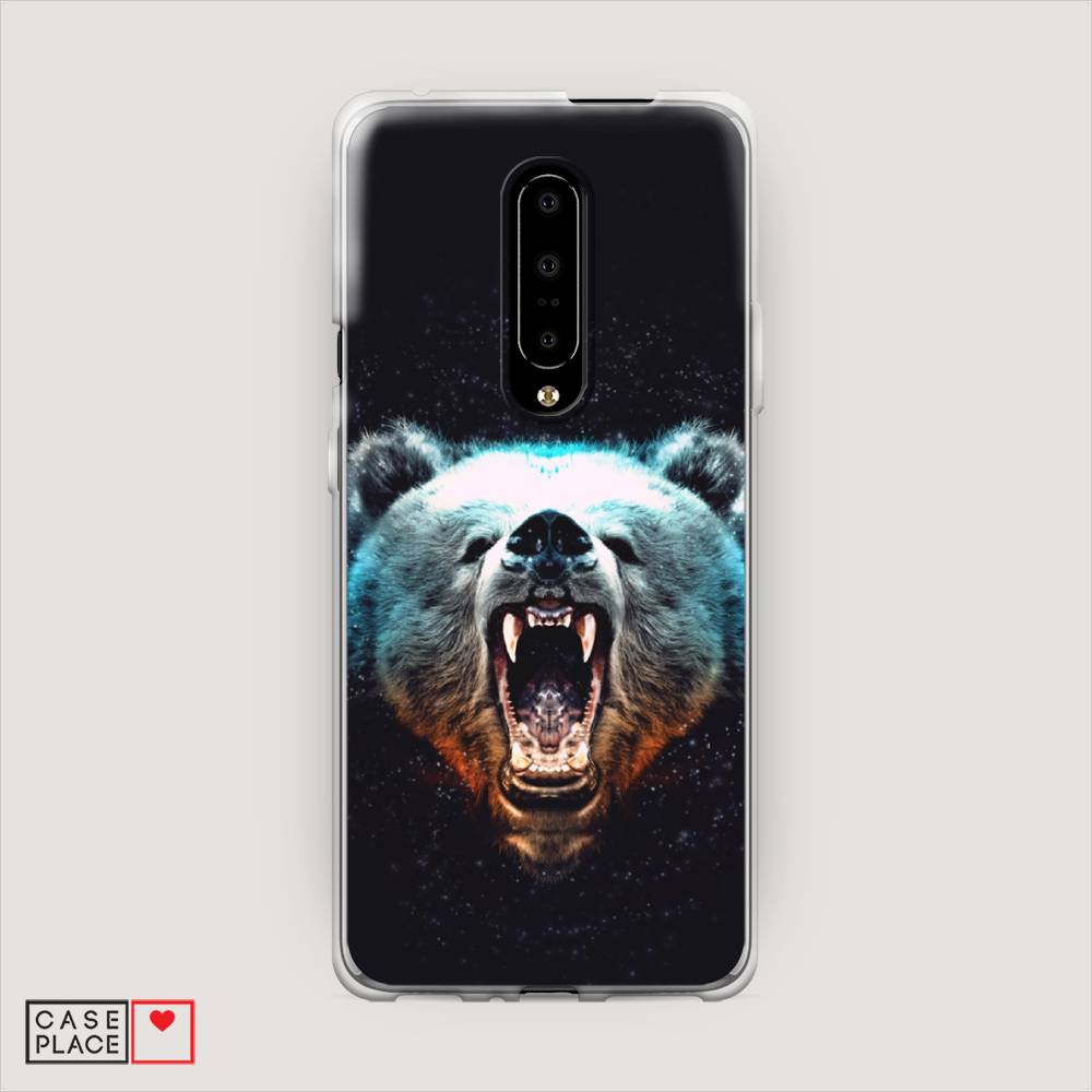 

Чехол Awog на OnePlus 7 Pro / ВанПлас 7 Pro "Медведь", Коричневый;голубой;черный, 150850-2