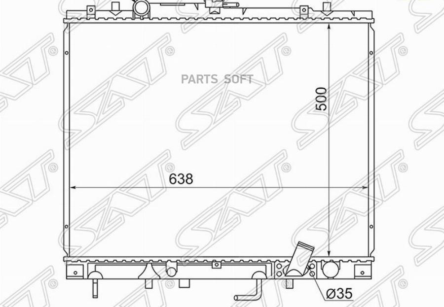 

SAT MC0066-D Радиатор MITSUBISHI CHALLENGER 96-03/PAJERO SPORT 2.5 00-08 DIESEL 1шт
