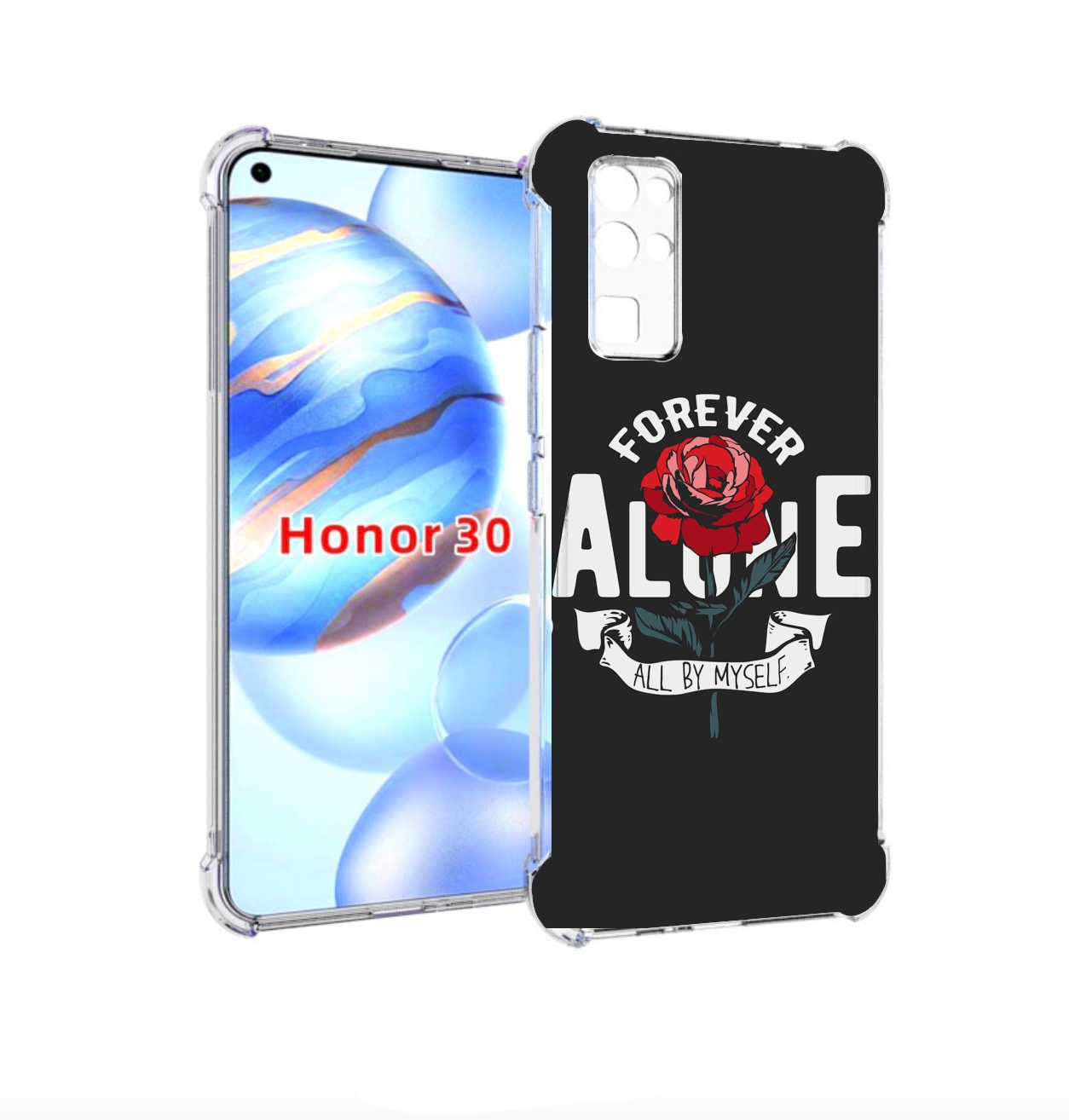 Чехол бампер MyPads Alone для Honor 30 (BMH-AN10) противоударный