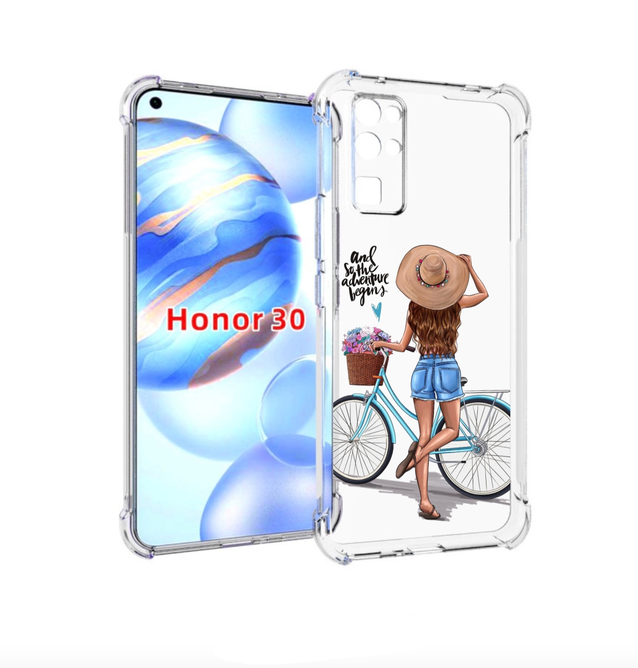 

Чехол бампер MyPads Adventure женский для Honor 30 (BMH-AN10) пр, Прозрачный, Tocco