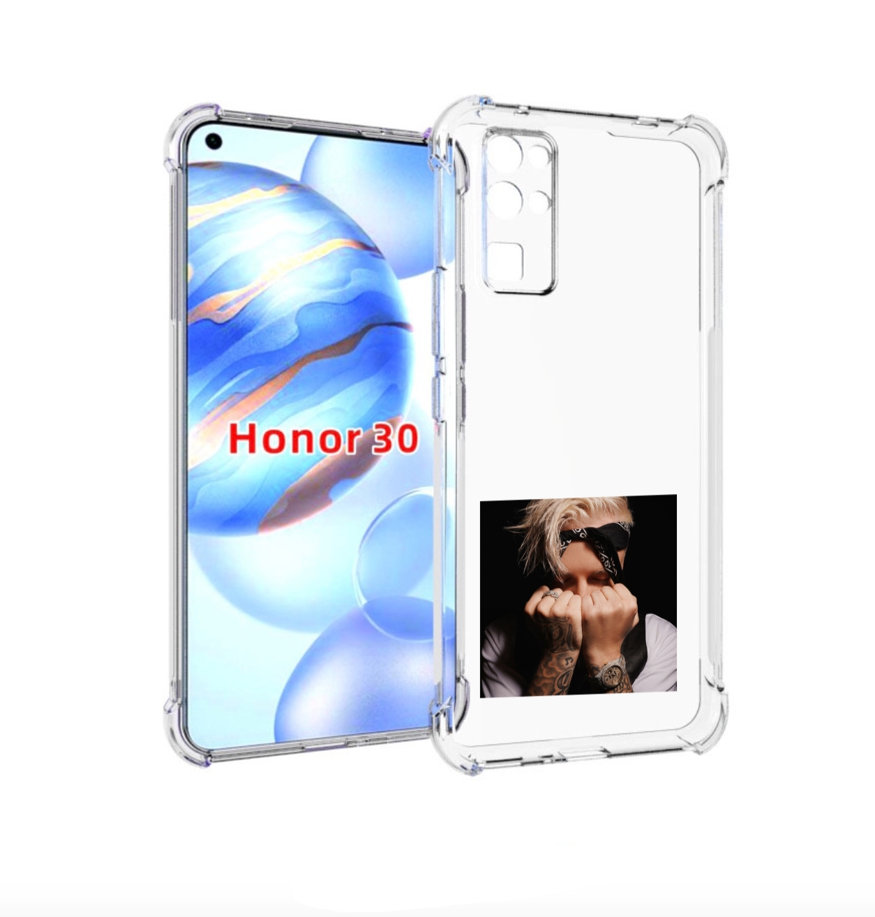 

Чехол бампер MyPads 58 Егор Крид для Honor 30 (BMH-AN10) противо, Прозрачный, Tocco