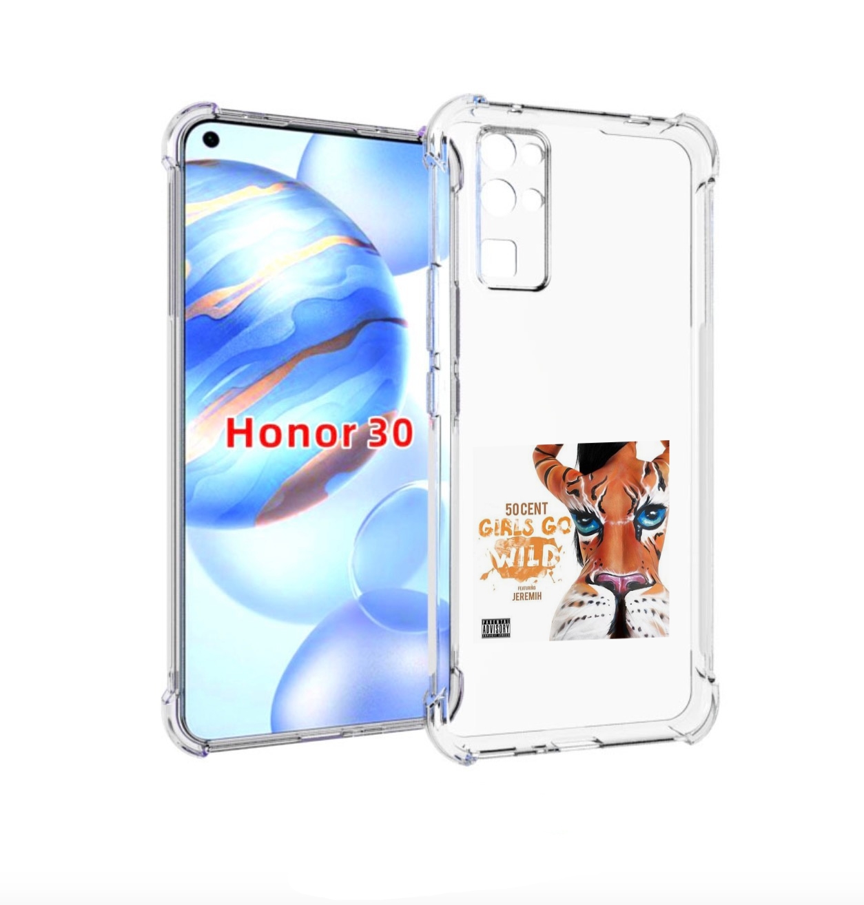 

Чехол бампер MyPads 50 Cent Feat для Honor 30 (BMH-AN10) противо, Прозрачный, Tocco