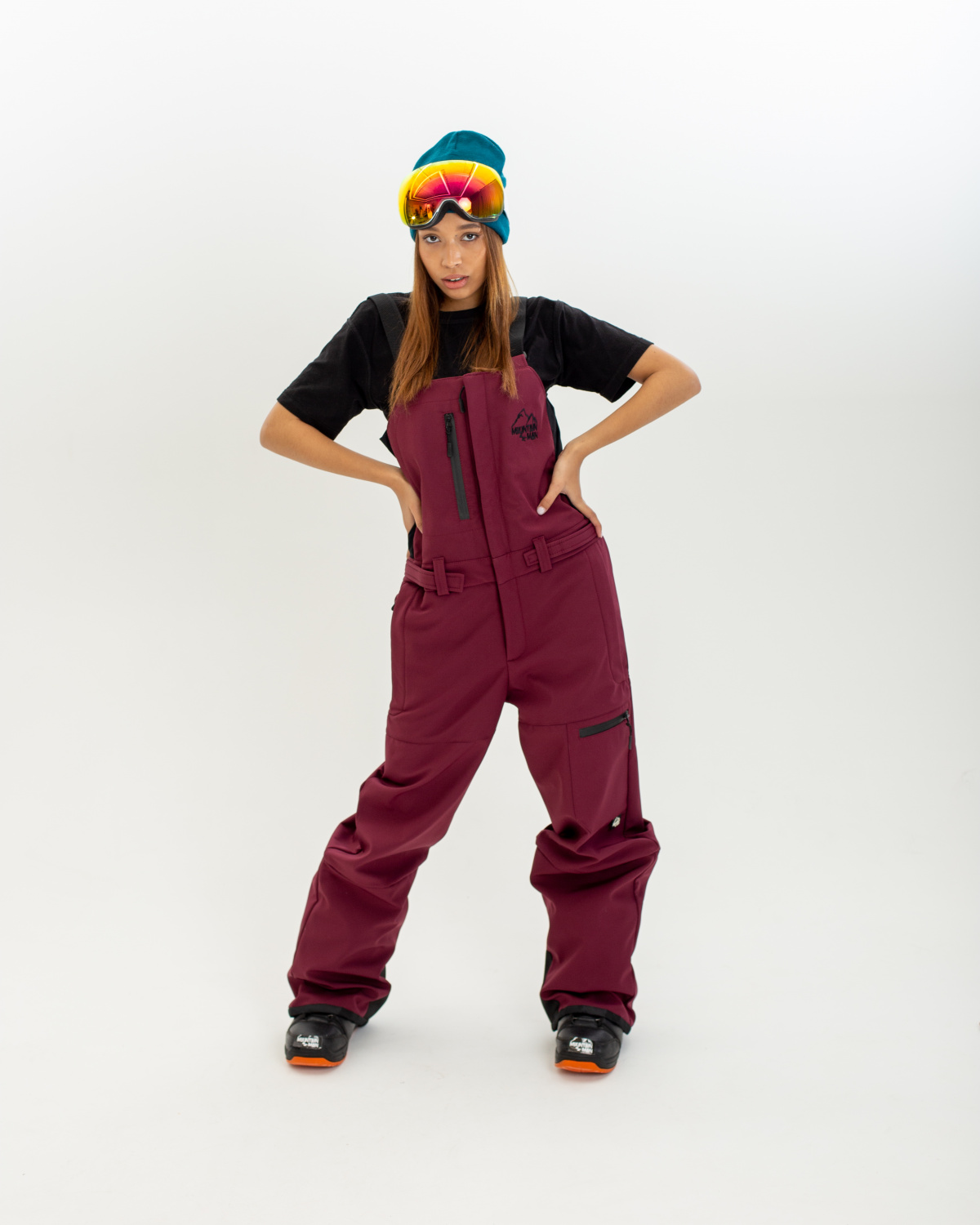 Спортивные брюки MountainMan Полукомбинезон wine L INT