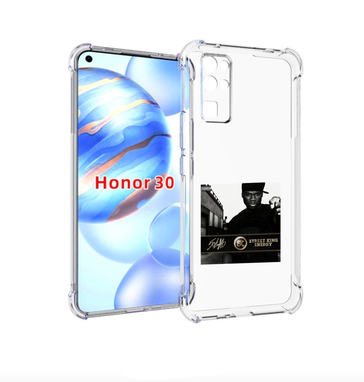 

Чехол бампер MyPads 50 Cent - Street King Energy для Honor 30 (B, Прозрачный, Tocco