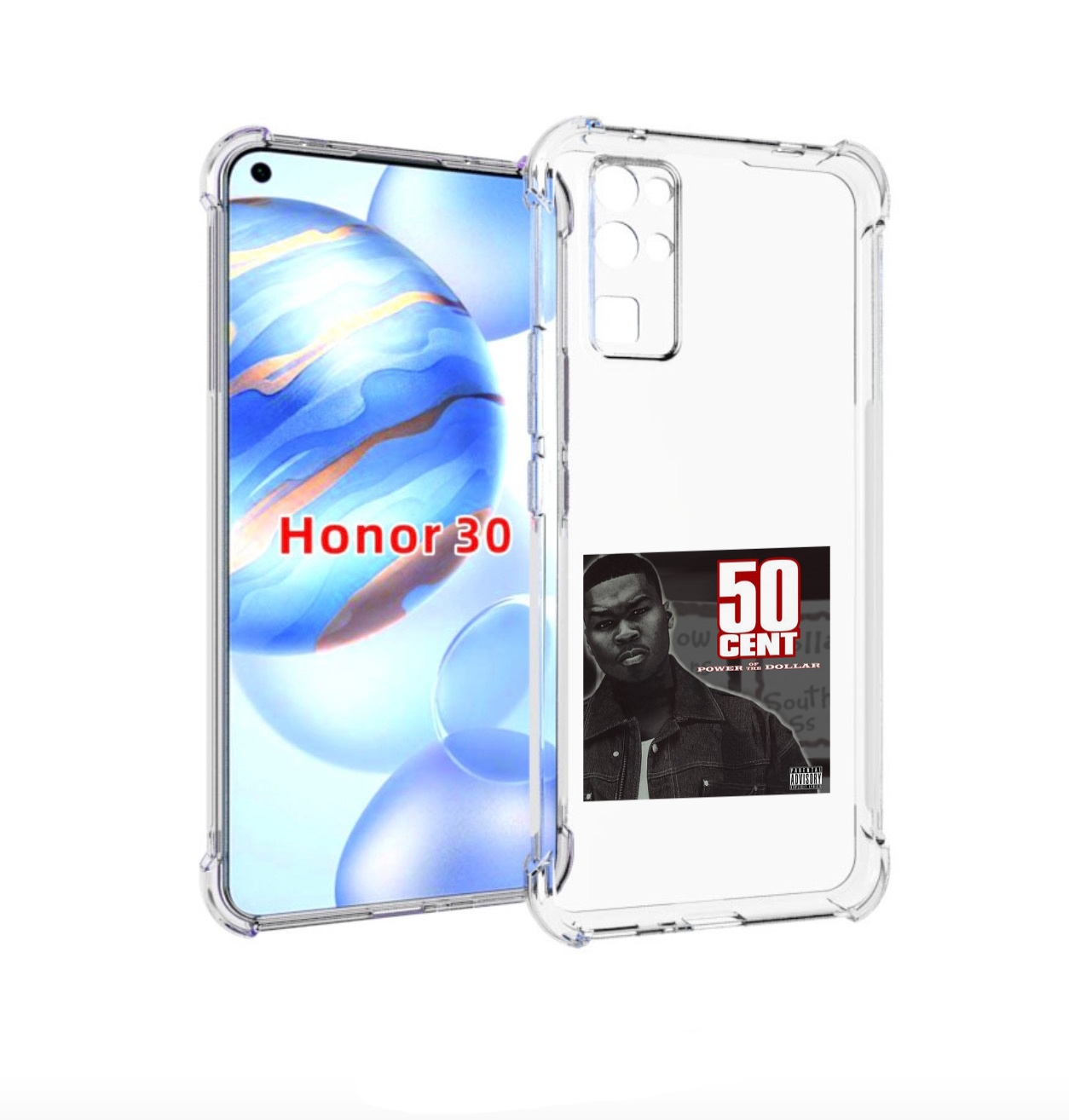 

Чехол бампер MyPads 50 Cent - Power Of The Dollar для Honor 30 (, Прозрачный, Tocco