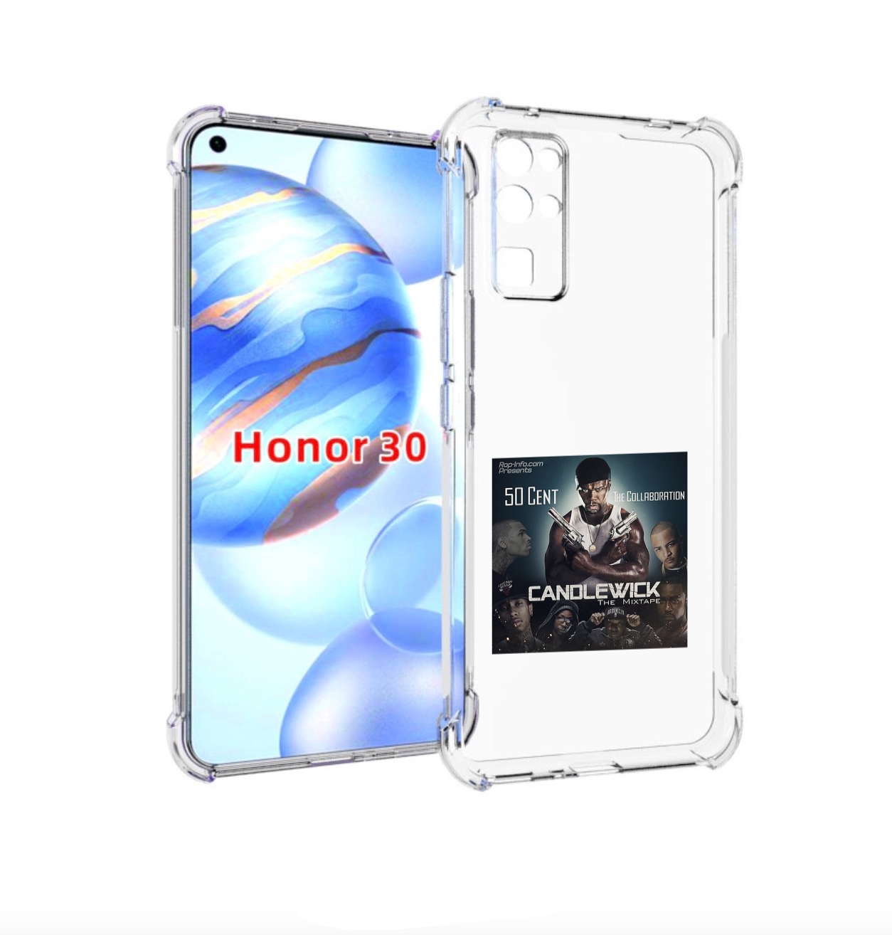 

Чехол бампер MyPads 50 Cent - CandleWick для Honor 30 (BMH-AN10), Прозрачный, Tocco