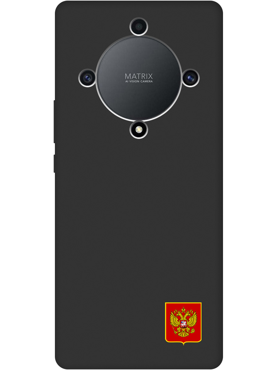 

Силиконовый чехол на Honor X9a / Magic5 Lite с Гербом России, Soft Touch черный, 20000556