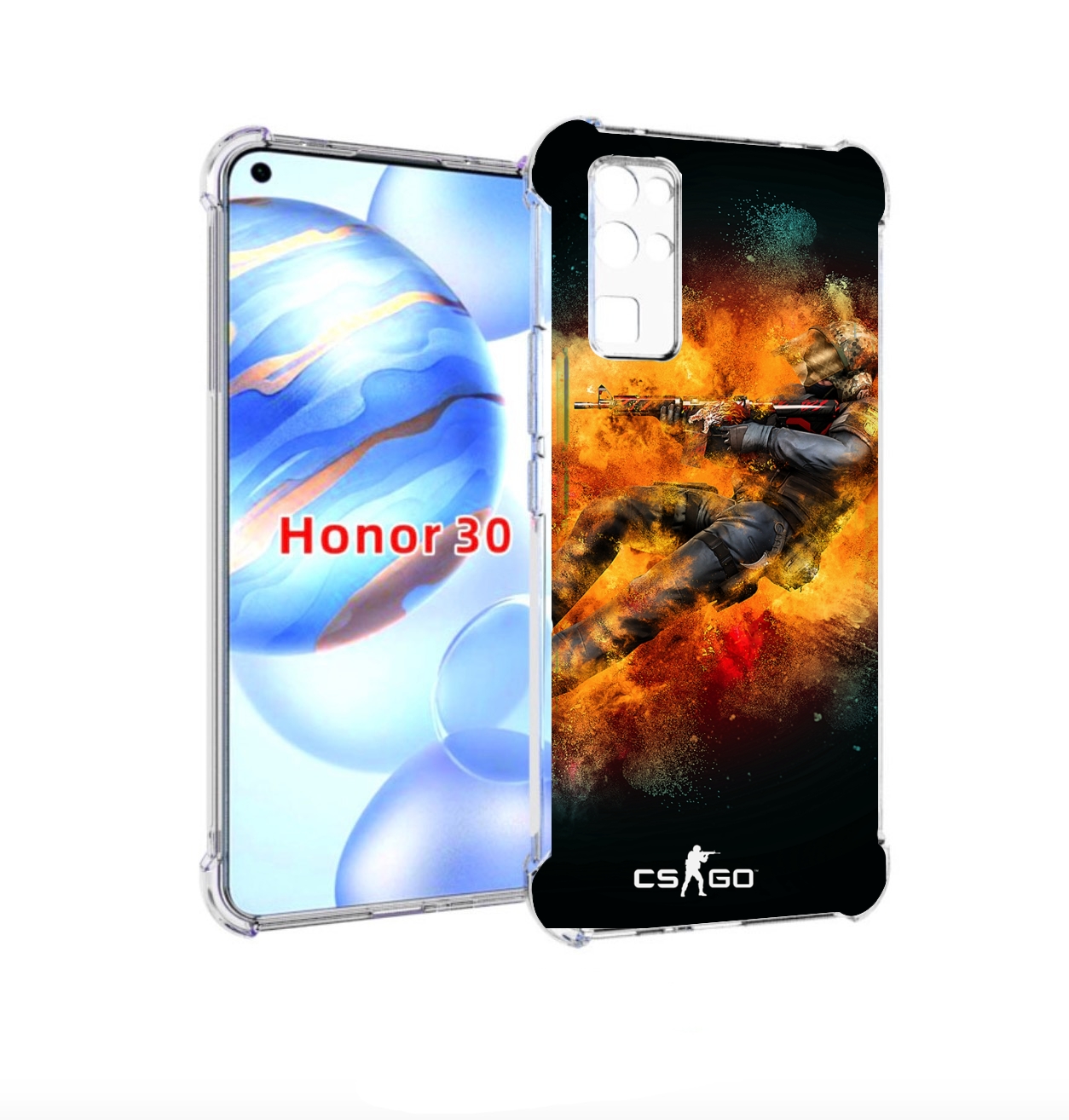 

Чехол бампер MyPads CS-go Контр-террорист для Honor 30 (BMH-AN10, Прозрачный, Tocco