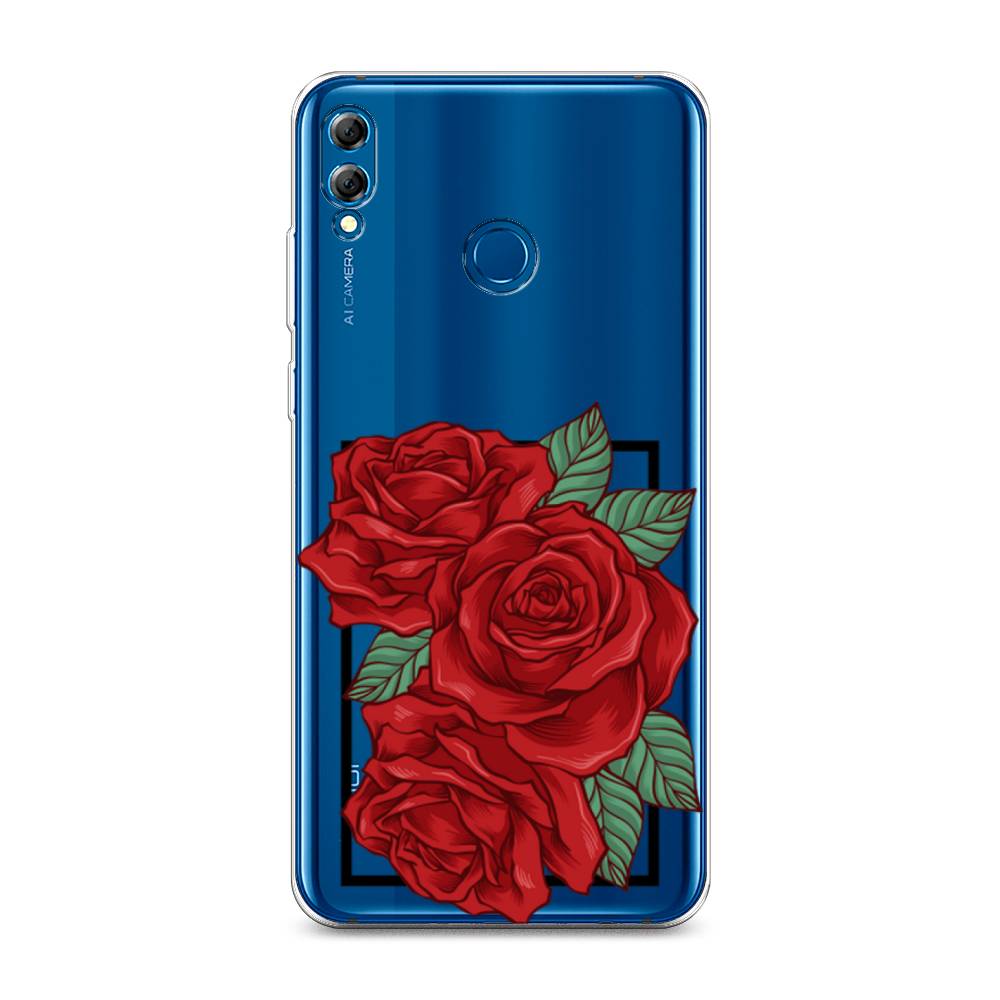 

Чехол на Honor 8X Max "Три алые розы", Красный, 66550-2