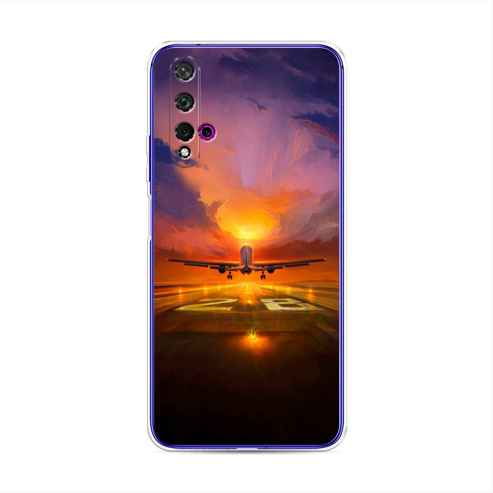 

Чехол для Huawei Nova 5T/Honor 20 "Самолет на посадке", Оранжевый;синий, 610550-6