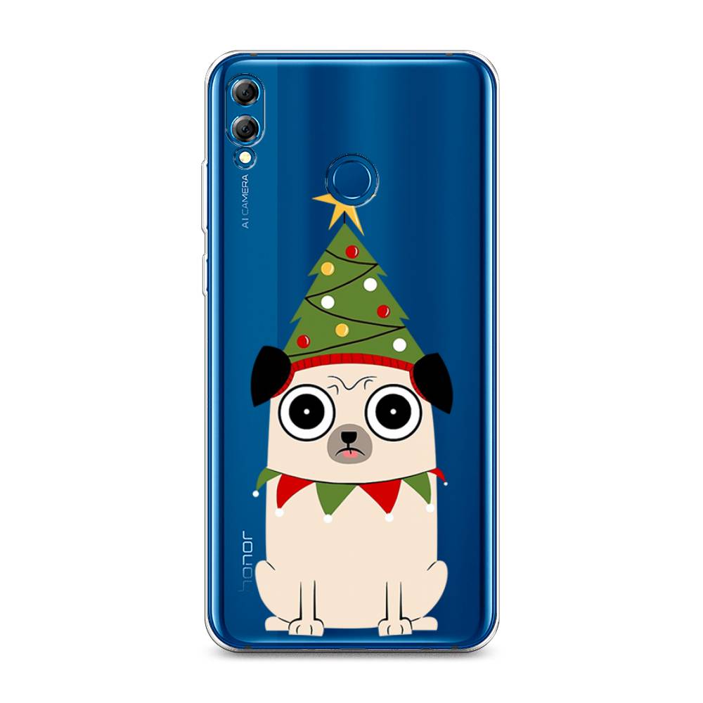 

Чехол на Honor 8X Max "Собачка с ёлочкой", Бежевый;красный;зеленый, 66550-1