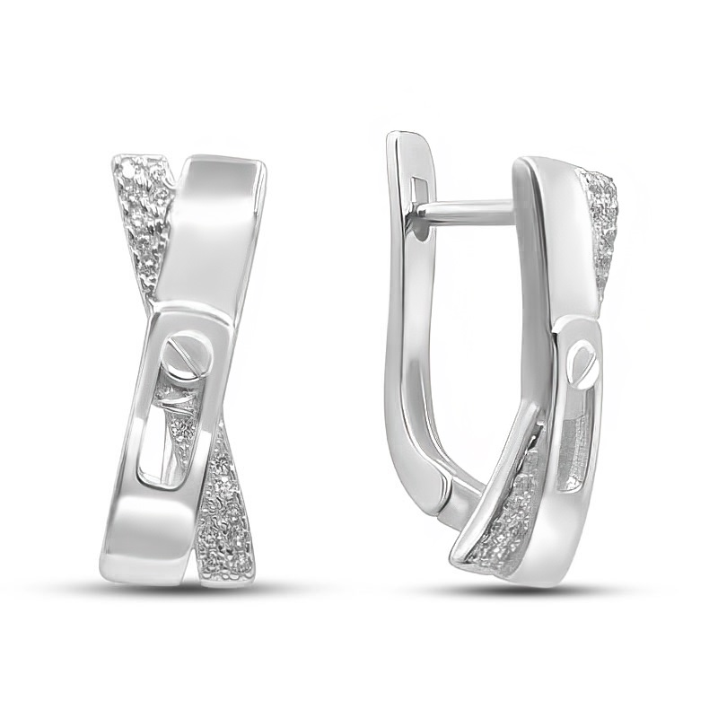 

Серьги из серебра ЯХОНТ Золотой 2722403, фианит, 2722403