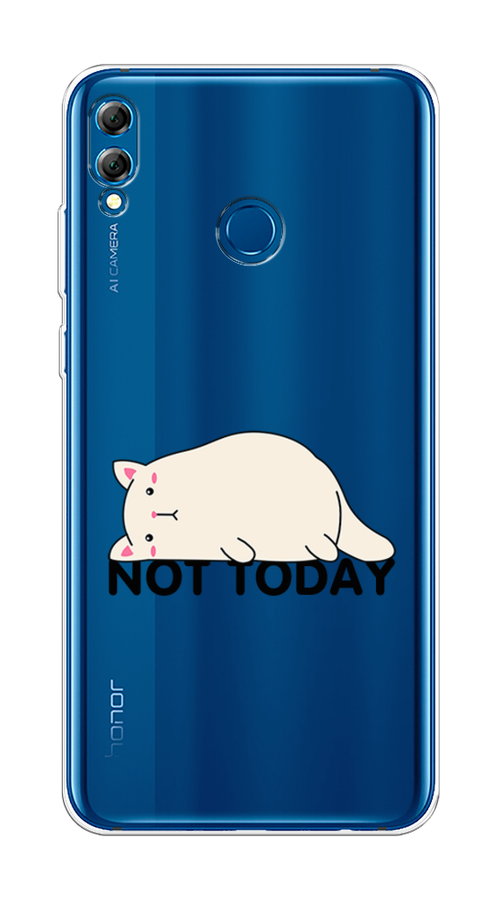 

Чехол на Honor 8X Max "Cat not today", Белый;розовый;черный, 66550-1