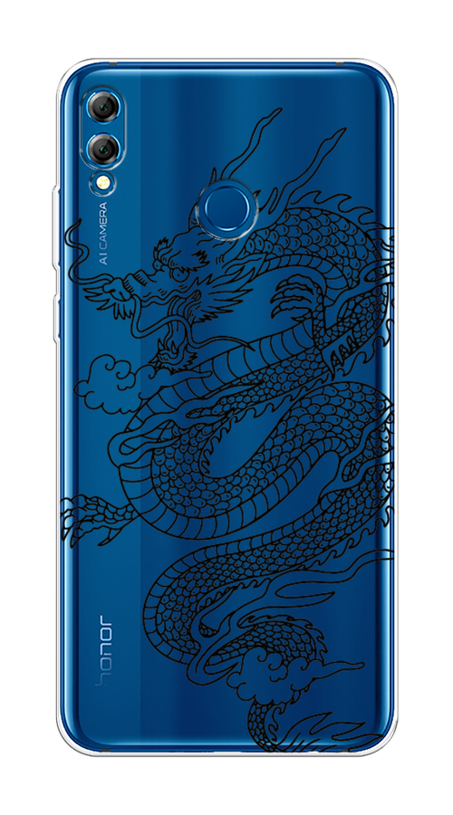 

Чехол на Honor 8X Max "Большой китайский дракон", Черный;серый, 66550-1