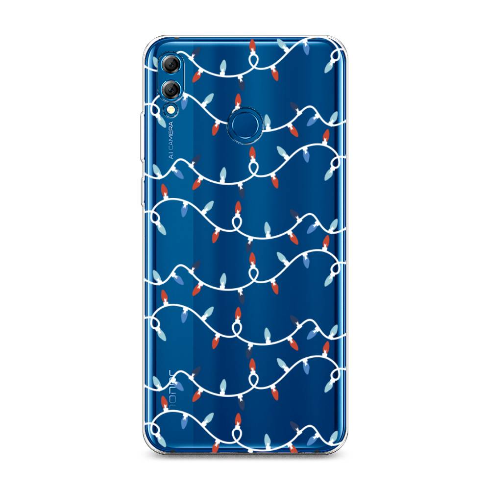 

Чехол на Honor 8X Max "Разноцветная гирлянда", Белый;красный;синий, 66550-5