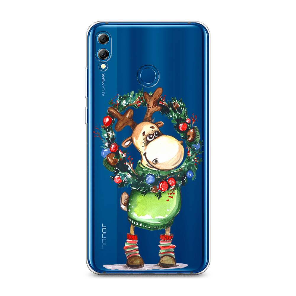 

Чехол на Honor 8X Max "Олень с новогодним венком", 66550-4