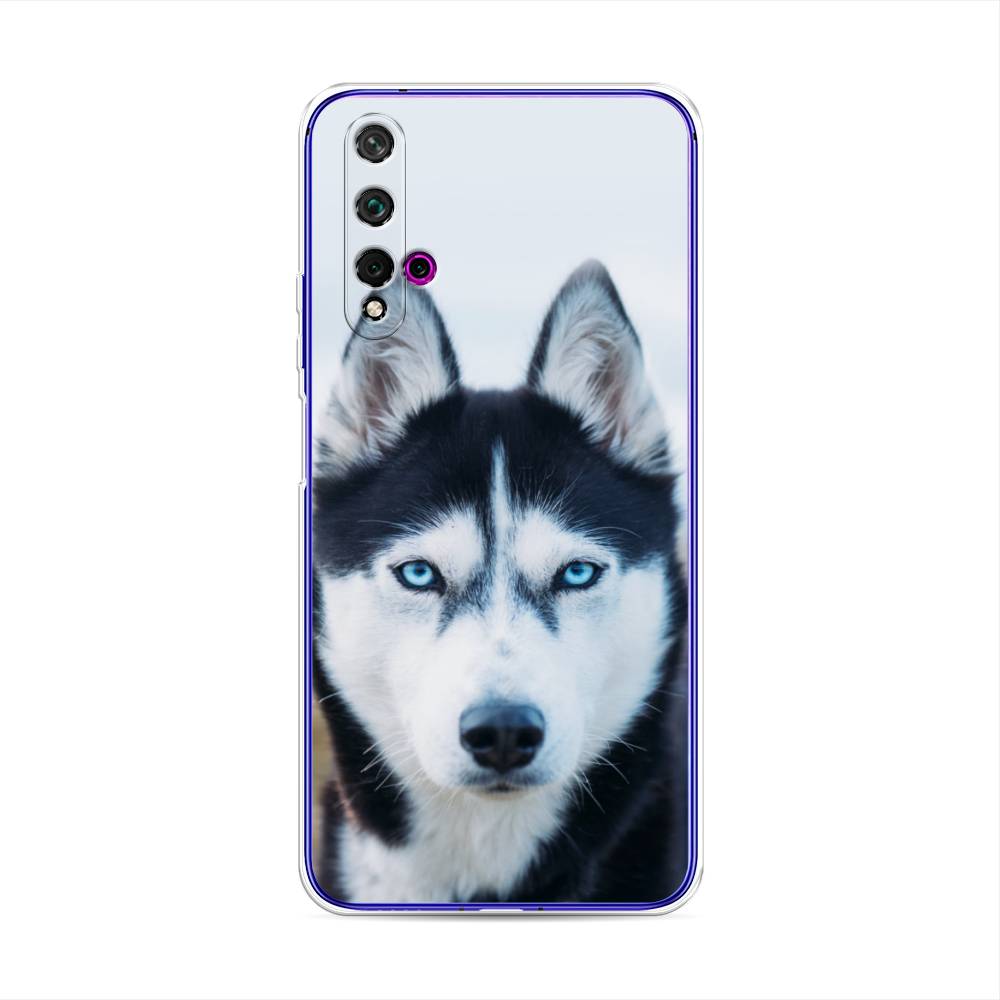 

Чехол для Huawei Nova 5T/Honor 20 "Хаски 2", Синий;белый, 610550-1