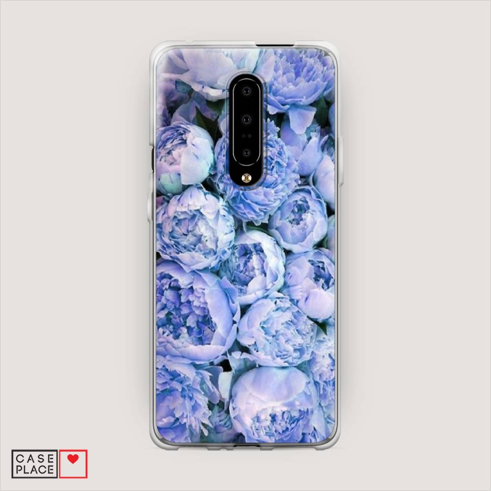 

Чехол Awog на OnePlus 7 Pro / ВанПлас 7 Pro "Пионы голубые", Голубой, 150850-8