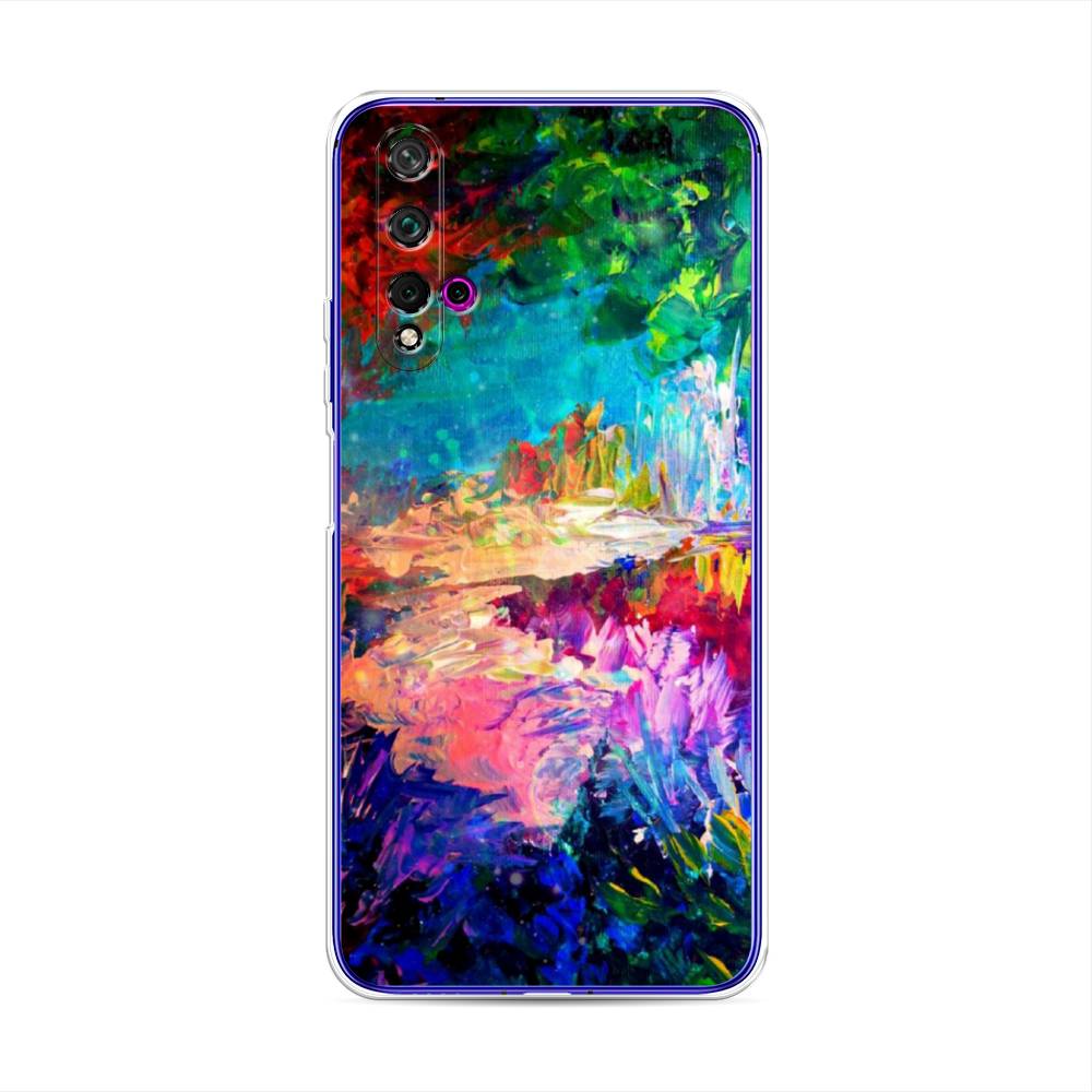 

Чехол для Huawei Nova 5T/Honor 20 "Лес-гуашь", Синий;розовый;зеленый, 610550-4