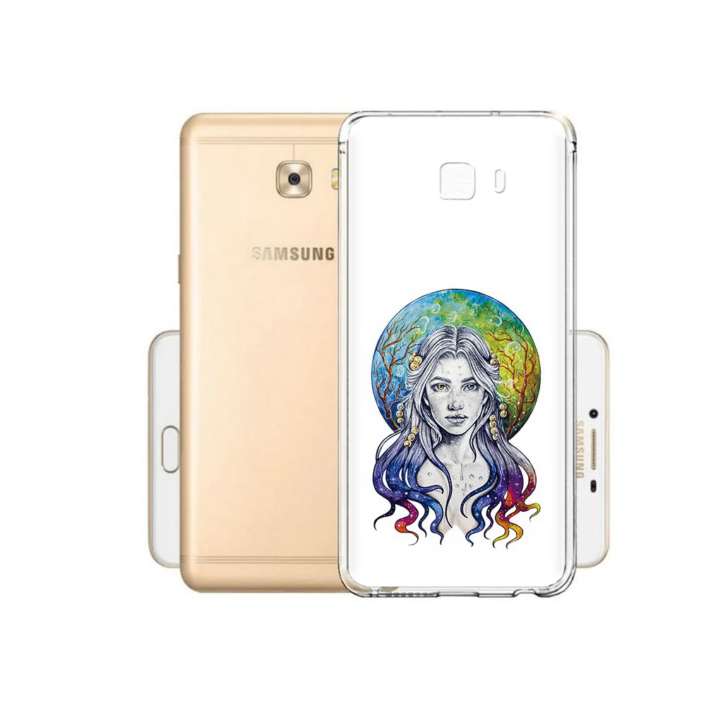 

Чехол MyPads Tocco для Samsung Galaxy C9 Pro девушка с красивыми волосами, Прозрачный, Tocco