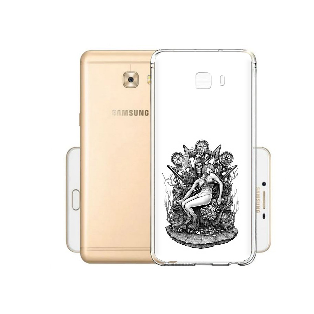 

Чехол MyPads Tocco для Samsung Galaxy C9 Pro девушка на троне, Прозрачный, Tocco