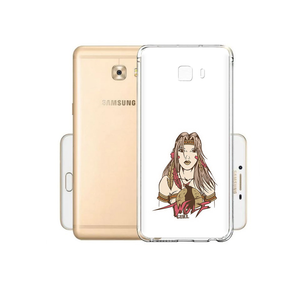 

Чехол MyPads Tocco для Samsung Galaxy C9 Pro девушка волк, Прозрачный, Tocco