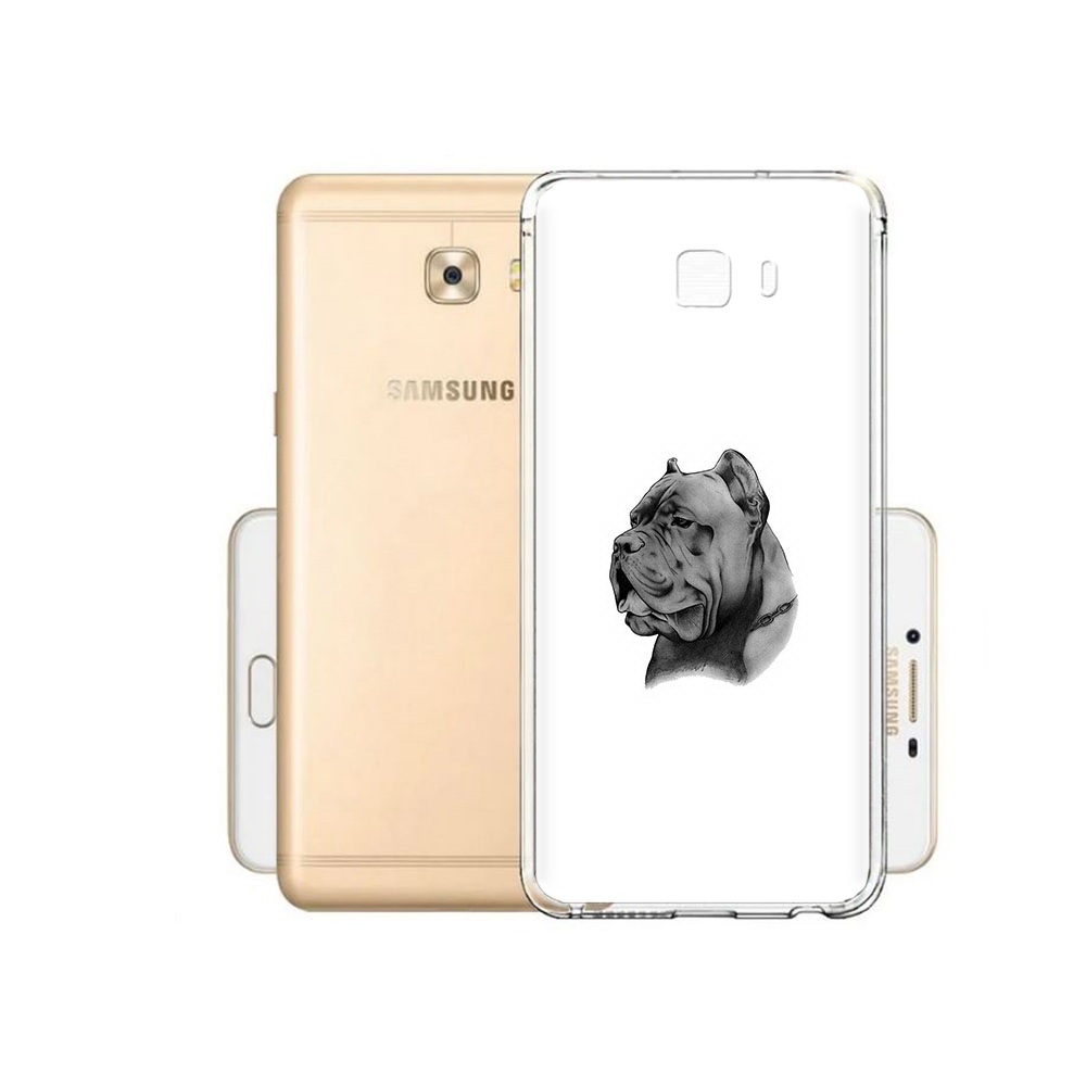 

Чехол MyPads Tocco для Samsung Galaxy C9 Pro грозный бульдог, Прозрачный, Tocco