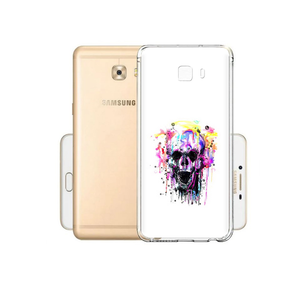 

Чехол MyPads Tocco для Samsung Galaxy C9 Pro граффити череп, Прозрачный, Tocco